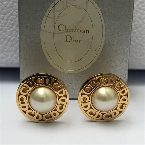 dior earrings cd|christian dior clip on earrings.